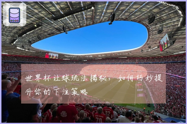 世界杯让球玩法揭秘，如何巧妙提升你的下注策略