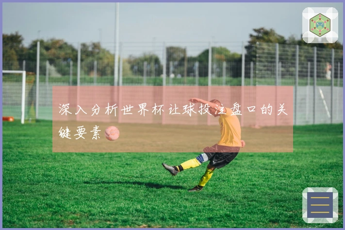深入分析世界杯让球投注盘口的关键要素